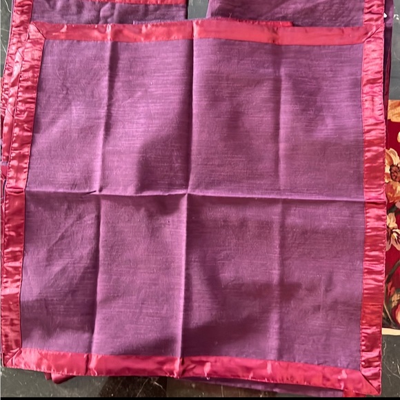 12 cotton purple and wine red dining table placemats - Picture 4 of 15